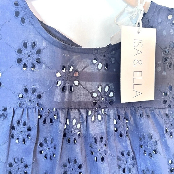 New with tags Isa and Ella sleeveless crop eyelet top size XS cute with bodysuit - Picture 4 of 5